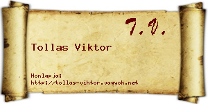Tollas Viktor névjegykártya